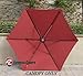 Formosa Covers 9ft Umbrella Replacement Canopy 6 Ribs in Brick Red (Canopy Only)