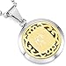 MeMeDIY Gold Silver Stainless Steel Pendant Necklace Horoscope Zodiac ,come with Chain - Customized Engraving