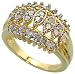 10k Yellow Gold Ladies' Fashion Ring, w/ 0.50 Carat Brilliant Cut Diamonds, 1/2 in. (13mm) wide, size 7