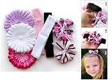 My Little Noggin 8 piece headbands flowers bows gift set