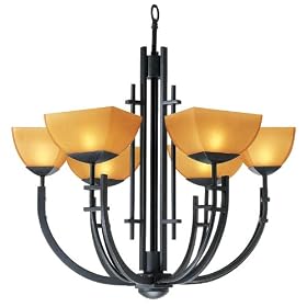 Access Lighting 26126-ABRZ/AMB 6 Light Ambrato Chandelier,