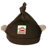 Morfs Cheeky Monkey Hat with Boy Monkey Patch - Brown