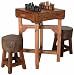 Groovystuff Hill Country Teak Small Chess Table Set with Chairs