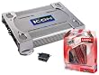 Legacy Hot Amplifier/Installation Package for Car/Truck/SUV -- LA3000DSL 3000W Mono-Block Class-D Amplifier (Silver) + LAMP4 1600W 4 Gauge Amplifier Installation Kit.