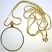 NECKLACE MAGNIFIER - 2, 5x Power w/36 GOLD CHAIN