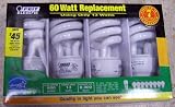 4-PACK FEIT Electric ECOBulbs - 60 Watts (uses only 13 watts) LASTS UP TO 7 YEARS !!