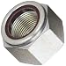 Steel Lock Nut, Zinc Plated Finish, Grade 2, Right Hand Threads, Nylon Insert, 1-1/4"-12 Threads, 2.038" Width Across Flats