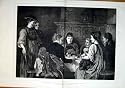 FORTUNE TELLING IN BAVARIAN TYROL 1877 ANTIQUE PRINT