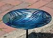 Floral Burst Glass Birdbath with Stake