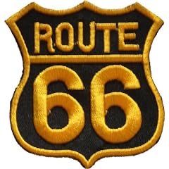 Logo Aufn�her / Iron on Patch " ROUTE 66 "