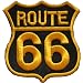 Logo Aufn�her / Iron on Patch " ROUTE 66 "
