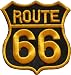 Produkt-Bild: Logo Aufn&auml;her / Iron on Patch " ROUTE 66 "
