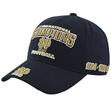 Twins Enterprise Notre Dame Fighting Irish Navy Blue 11-Time Football National Champions Adjustable Hat