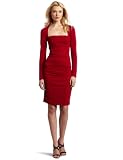 Nicole Miller Long Sleeve Tuck Dress