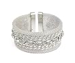 Silvertone Mesh with Clear Crystal Bracelet Fashion Jewelry