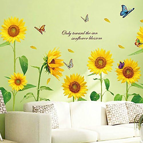 Grand Removable Vinyl Wall Sticker Mural Decal Art (sunflower)