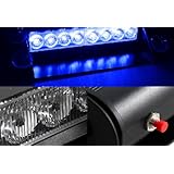 Blue Generation 3 LED Law Enforcement Use Strobe Lights For Interior Roof / Dash / Windshield