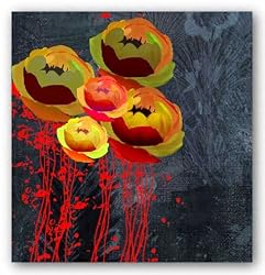Rose On Blue III by Miguel Paredes 8"x20" Art Print Poster