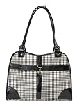 Dog Cat Houndstooth Print Pet Carrier Travel Bag
