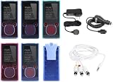 PCMICROSTORE Brand 4n1 Combo (2nd Generation) Microsoft Zune 4GB 8GB Crystal Carrying Case - Belt Clip - AV Audio Video Cable - Home Travel Charger - 12 Rapid Car Charger - 5 Color Choices