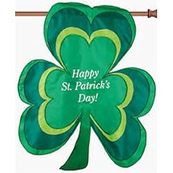 St Patrick's Day Shamrock Decorative House Flag