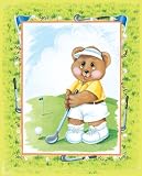 Sports Bear Golf Star - Children's Wall Art and Nursery Wall Decor