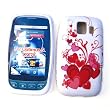 LG Optimus S LS 670 Crystal Silicone Skin Case "Red Hearts" Design