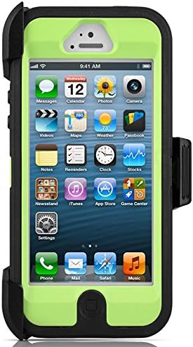 OtterBox Defender Series Protective Case for Apple iPhone iPhone 5, iPhone 5s, and iPhone SE + Holster - Green (Retail Packaging)
