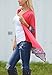 Relipop Women Winter Long Sleeve Irregular Printing Stitching Cardigan Jacket (X-Large, Red)