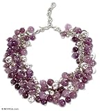 Amethyst necklace, 'Legends' 1.2 W 14.6 L
