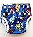 Swim Diaper - Reusable and Adjustable for Babies 0 to 12 Months and Toddlers up to 3 Years by Eco-Friendly Terra Baby (Blue Monster Madness)