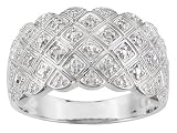 DIAMOND ACCENT PLATINUM OVER STERLING SILVER RING