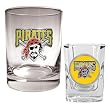 Pittsburgh Pirates MLB Rocks Glass & Square Shot Glass Set - Primary Logo