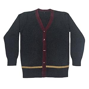 WOTOGOLD Cosplay Costumes Mens Womens Sweater Fall and Winter Waistcoat Cardigan Red