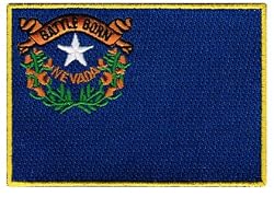 Nevada State Flag Embroidered Patch Iron-On NV Emblem