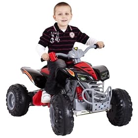 Raptor 12v Ride On Electric Kids Quad - Black