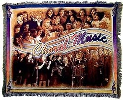 Choral Music Throw Blanket