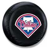 Philadelphia Phillies MLB Black Spare Tire Cover Size: Universal Large - 31.25 x 11 Inch