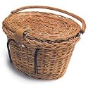 Basil Denver Wicker Oval Basket W/Lid 15020 " Natural