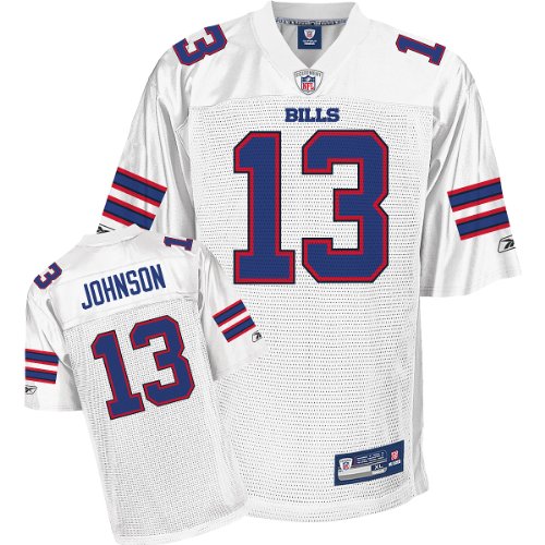 Reebok Buffalo Bills Steve Johnson Replica White Jersey Small