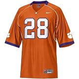 Nike Clemson Tigers #28 Orange Tackle Twill Football Jersey