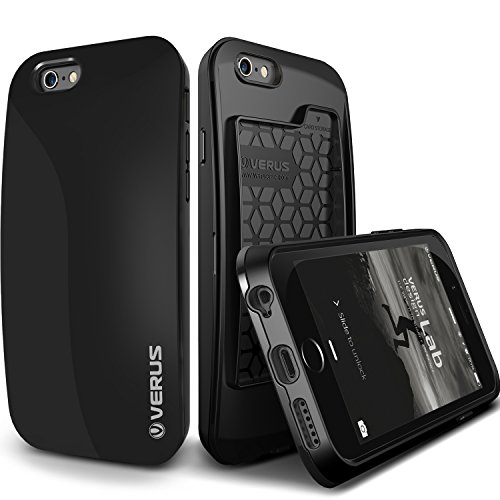 iPhone 6 Case, Verus [Pebble][Black] - [Card Slot][Dual Layer][Hard Case] - For Apple iPhone 6 Devices