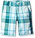 Crazy 8 Kid Boy Green Plaid Flat-Front Short