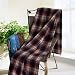 [Scotch Plaids - Orange/Blue] Soft Coral Fleece Throw Blanket (79 by 84.7 inches)