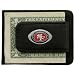 San Francisco 49ers Black Leather Card Holder & Money Clip