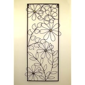Floral Wrought Iron Wall Decor