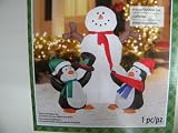 4ft Snowman with Penguin Christmas Airblown Inflatable