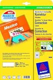 Avery Zweckform, 6090, 25 Blatt, Abdeck-Etiketten, nicht durchscheinend, für Barcodes, korrigieren von Preisen, 48, 5 x 16, 9 mm