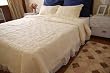 Shabby Chic creamy Fluff felt 3pc KING Quilt/shams set
