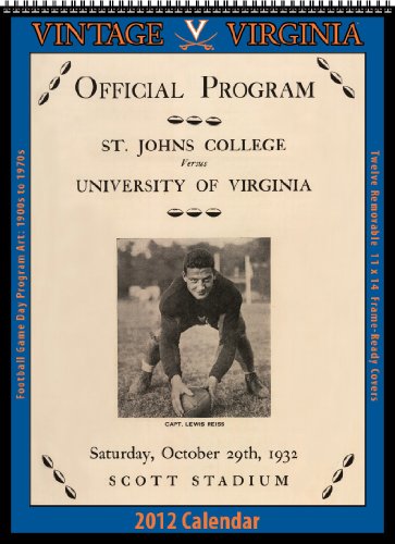 Virginia Cavaliers 2012 Vintage Football Calendar